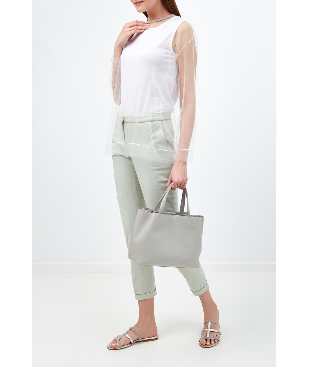 FABIANA FILIPPI Белая хлопковая блузы, фото 2