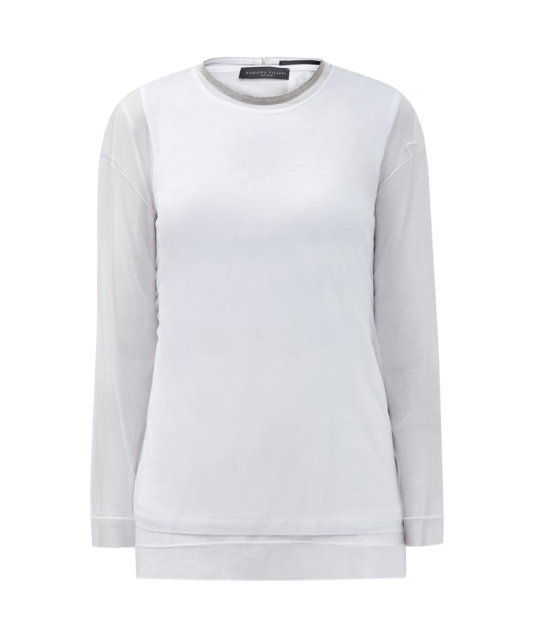 FABIANA FILIPPI Белая хлопковая блузы, фото 1
