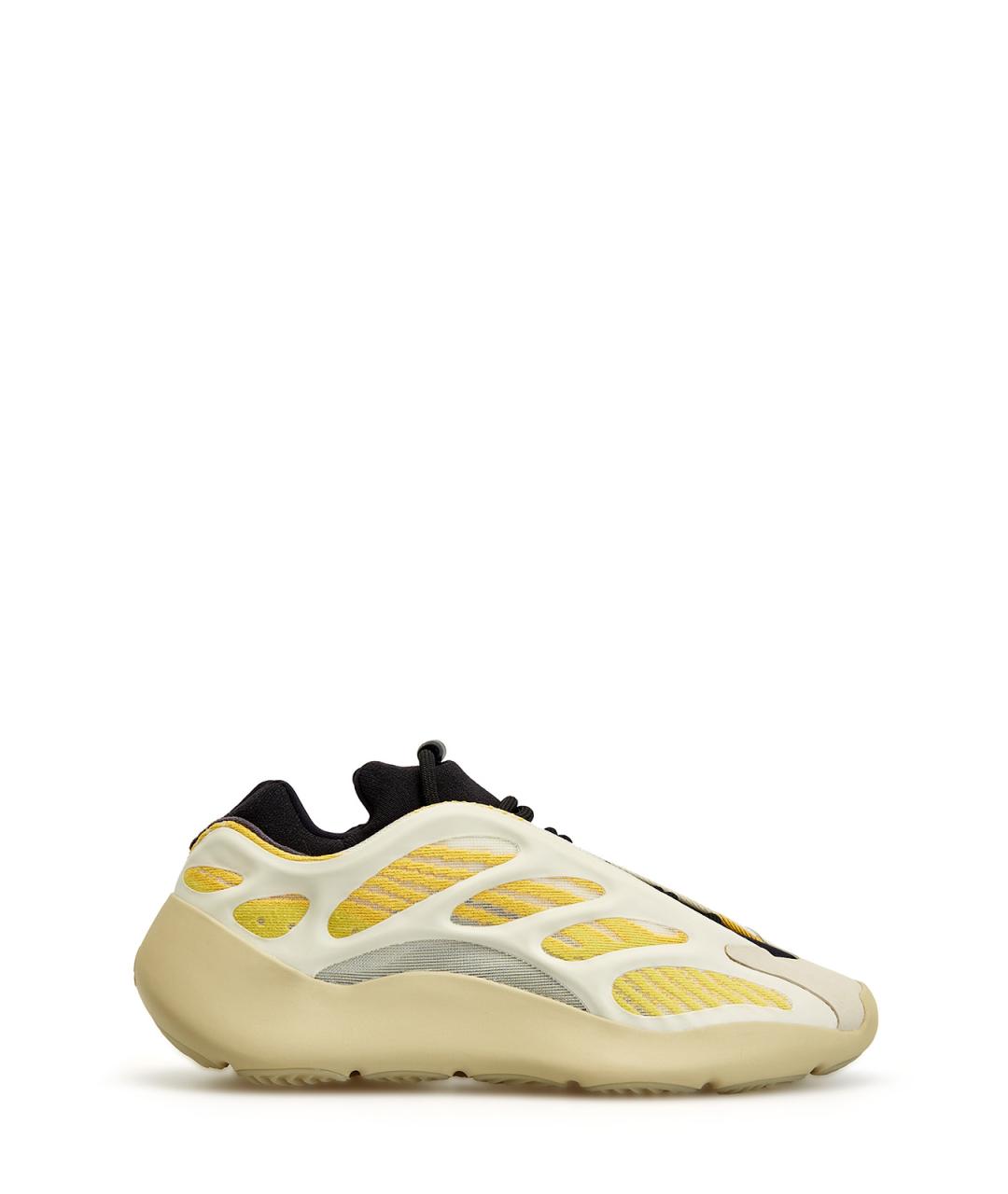 YEEZY Желтые текстильные низкие кроссовки / кеды, фото 1