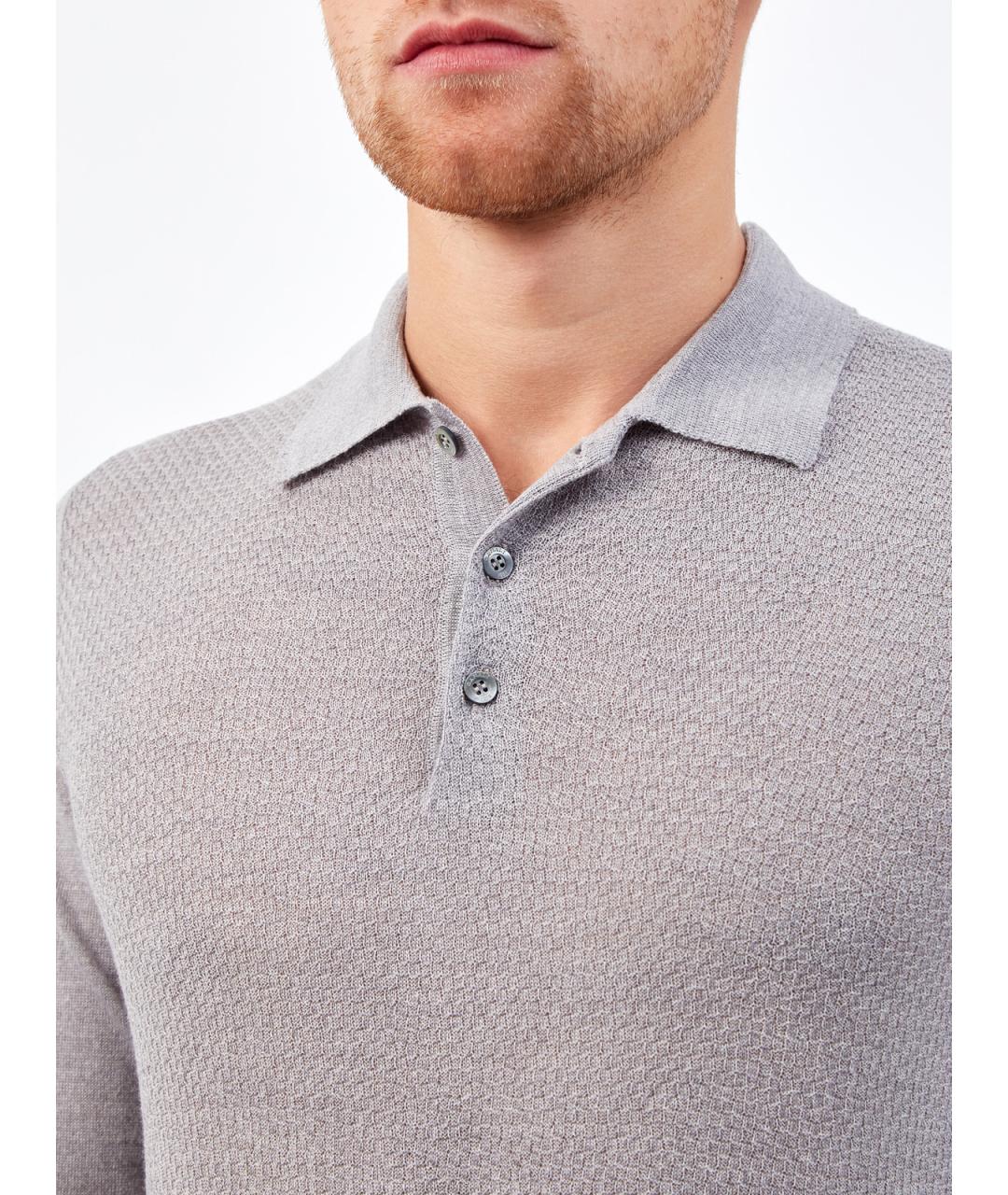 CANALI Серый шерстяной джемпер / свитер, фото 5