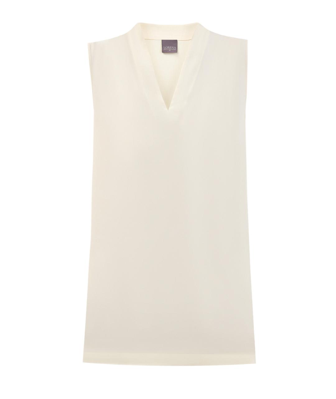 LORENA ANTONIAZZI Бежевая ацетатная блузы, фото 1