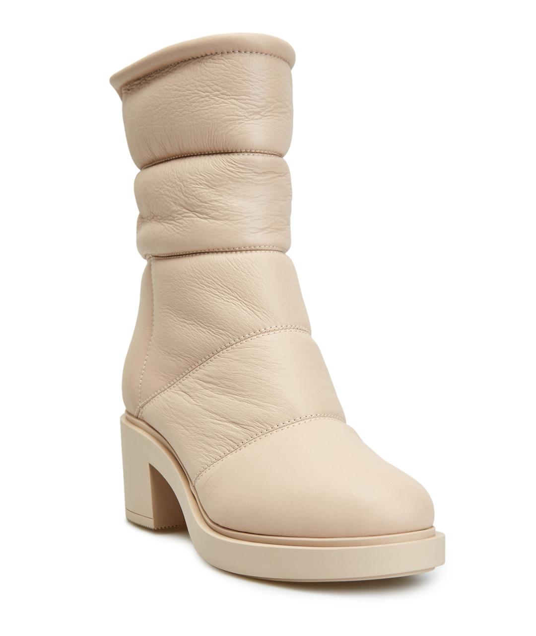 GIANVITO ROSSI Бежевые кожаные сапоги, фото 3