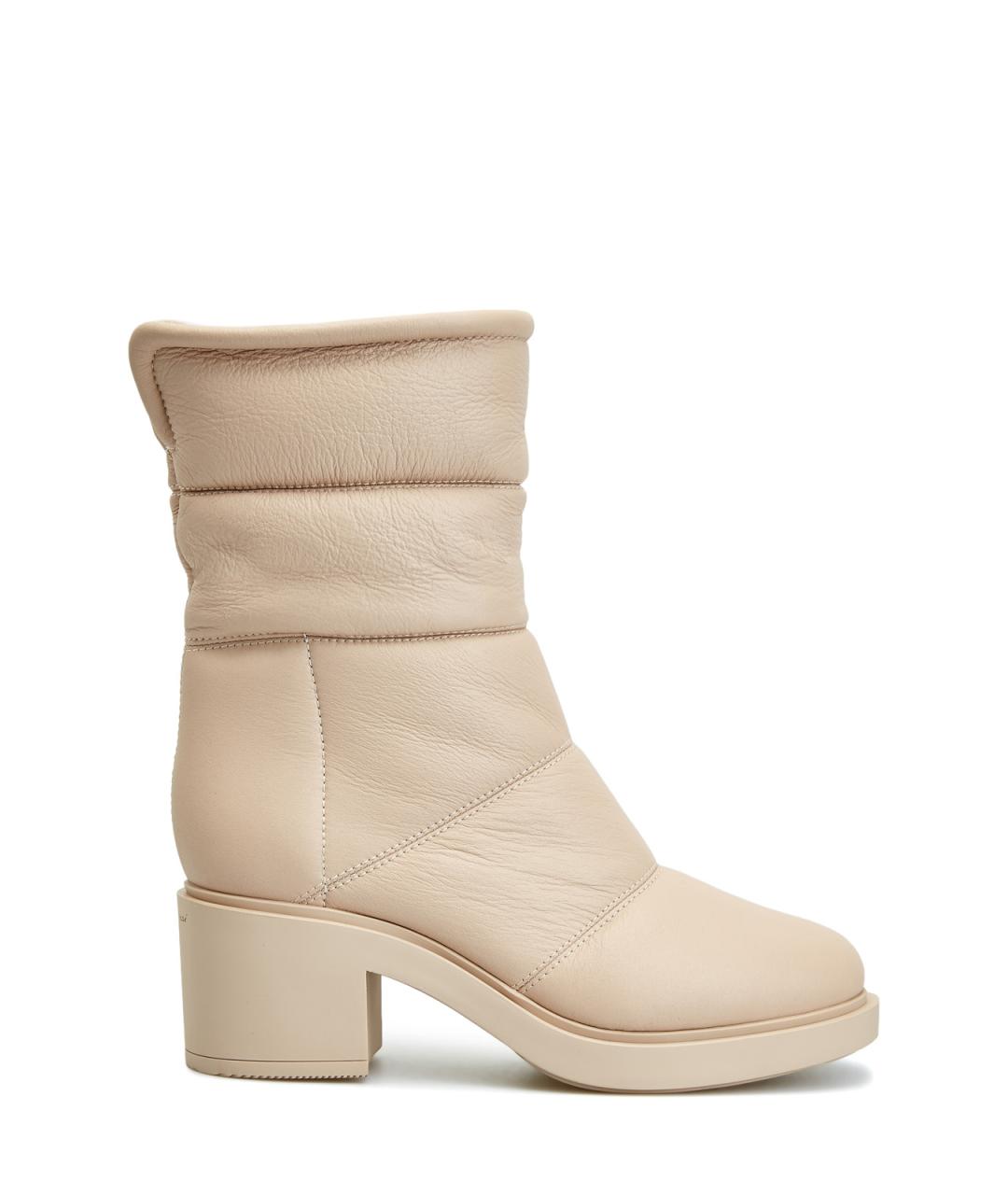 GIANVITO ROSSI Бежевые кожаные сапоги, фото 1