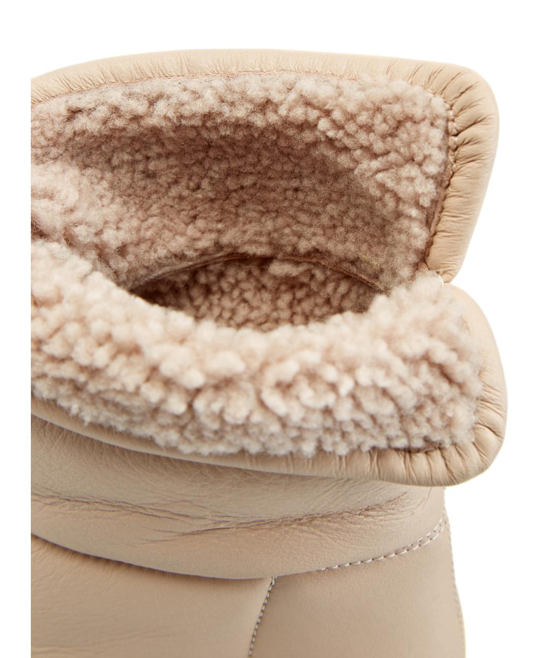 GIANVITO ROSSI Бежевые кожаные сапоги, фото 6