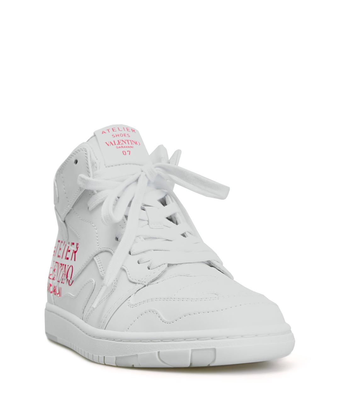 VALENTINO Белые кожаные кроссовки, фото 3