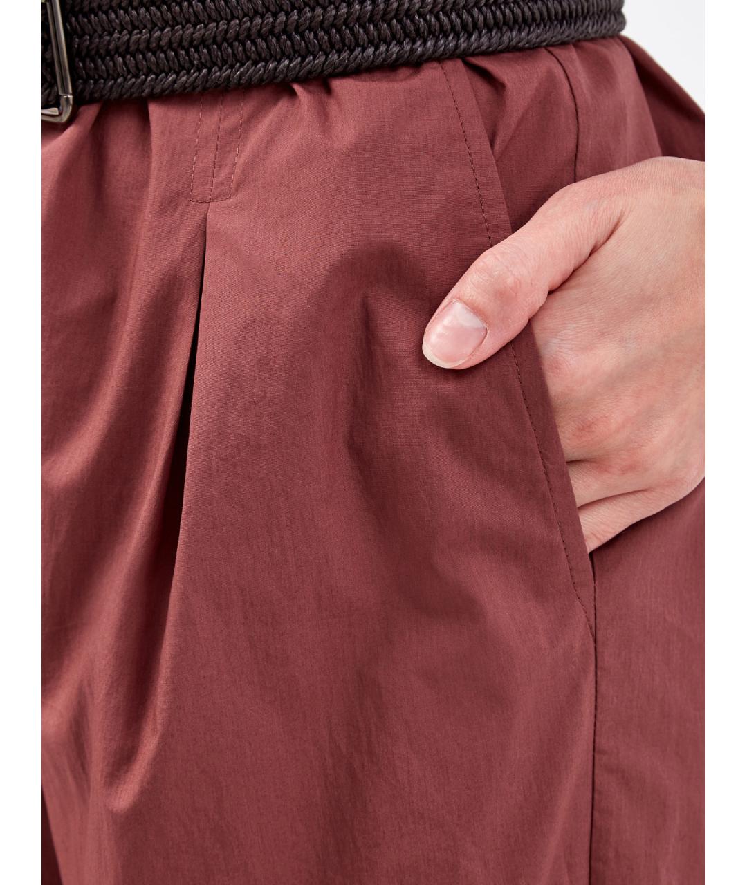 BRUNELLO CUCINELLI Бордовый хлопковый комбинезон, фото 5