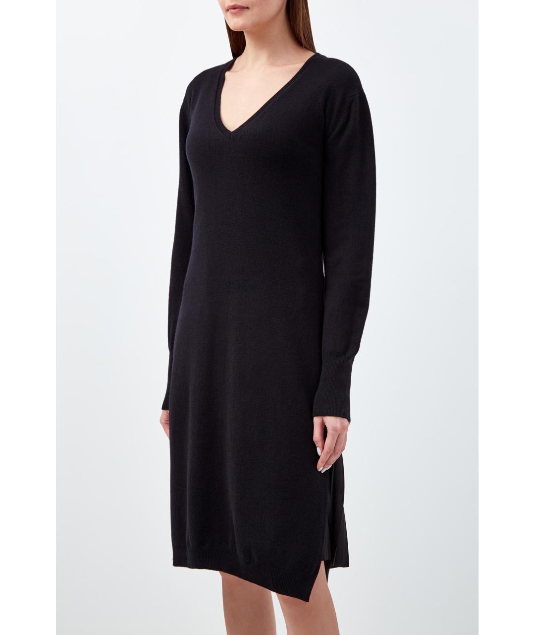 FABIANA FILIPPI Черное шерстяное повседневное платье, фото 3