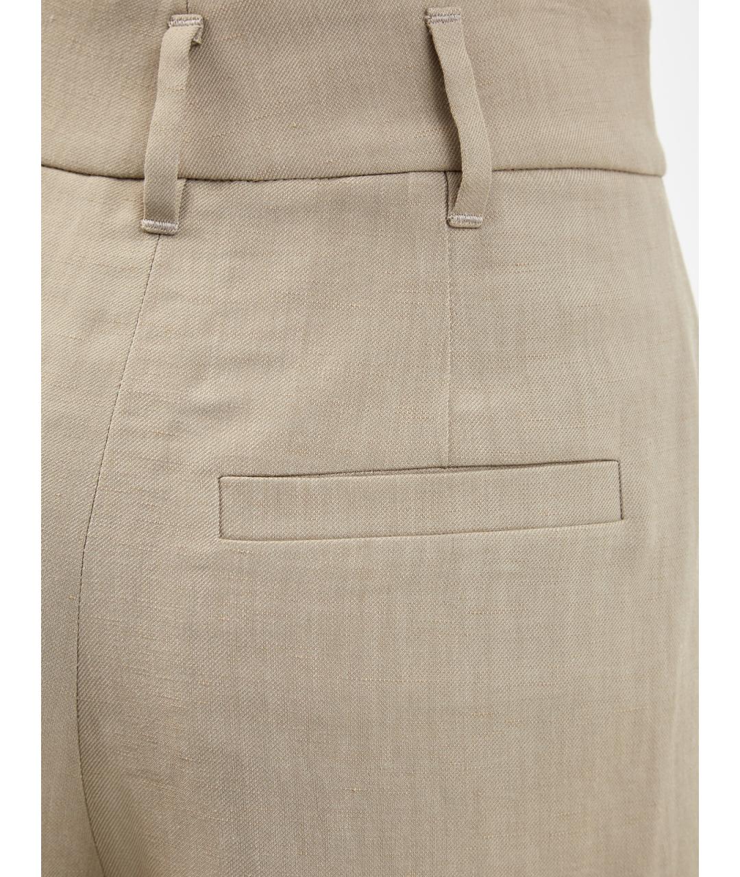 BRUNELLO CUCINELLI Коричневые вискозные шорты, фото 6