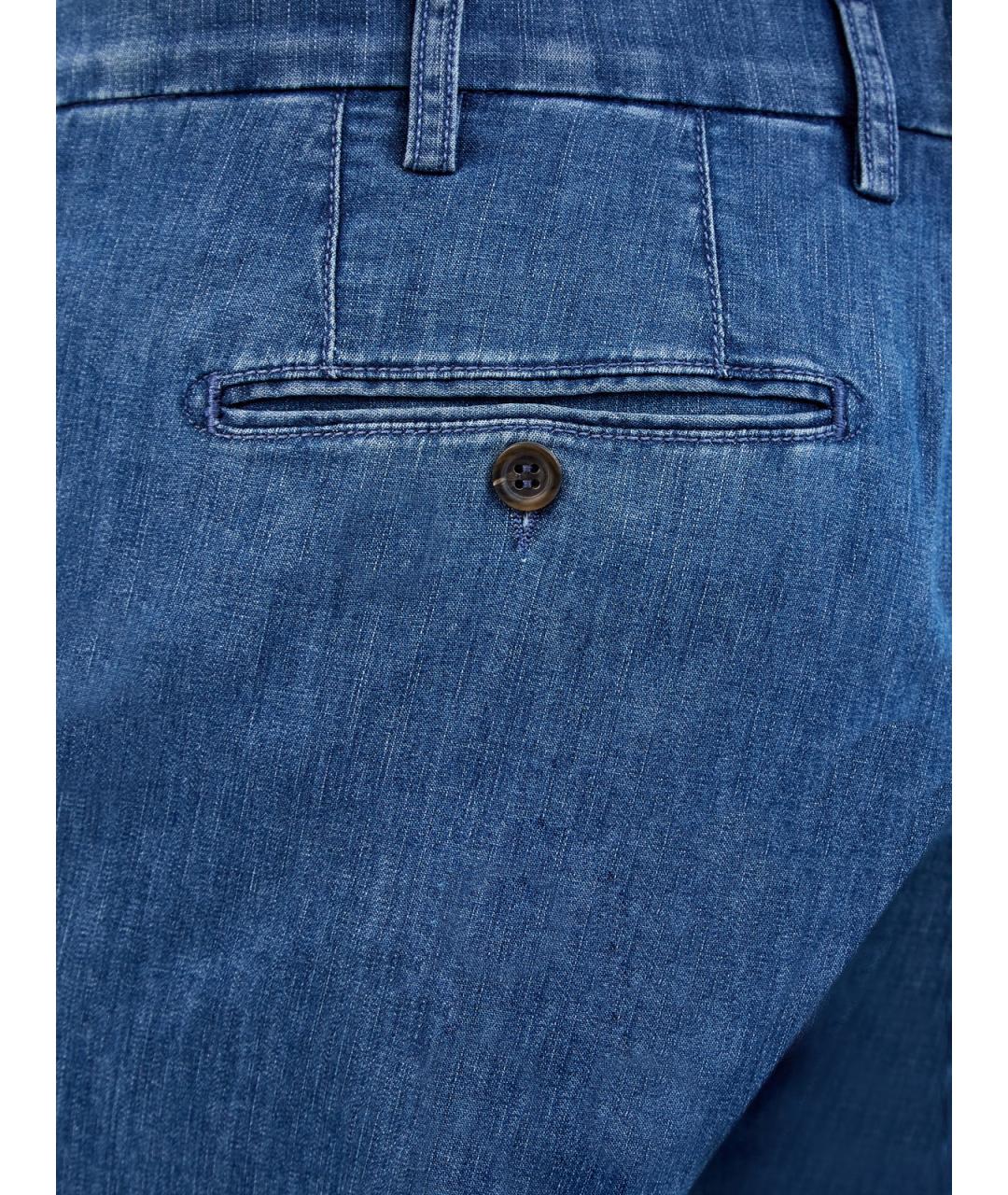 CANALI Синие хлопковые прямые джинсы, фото 6