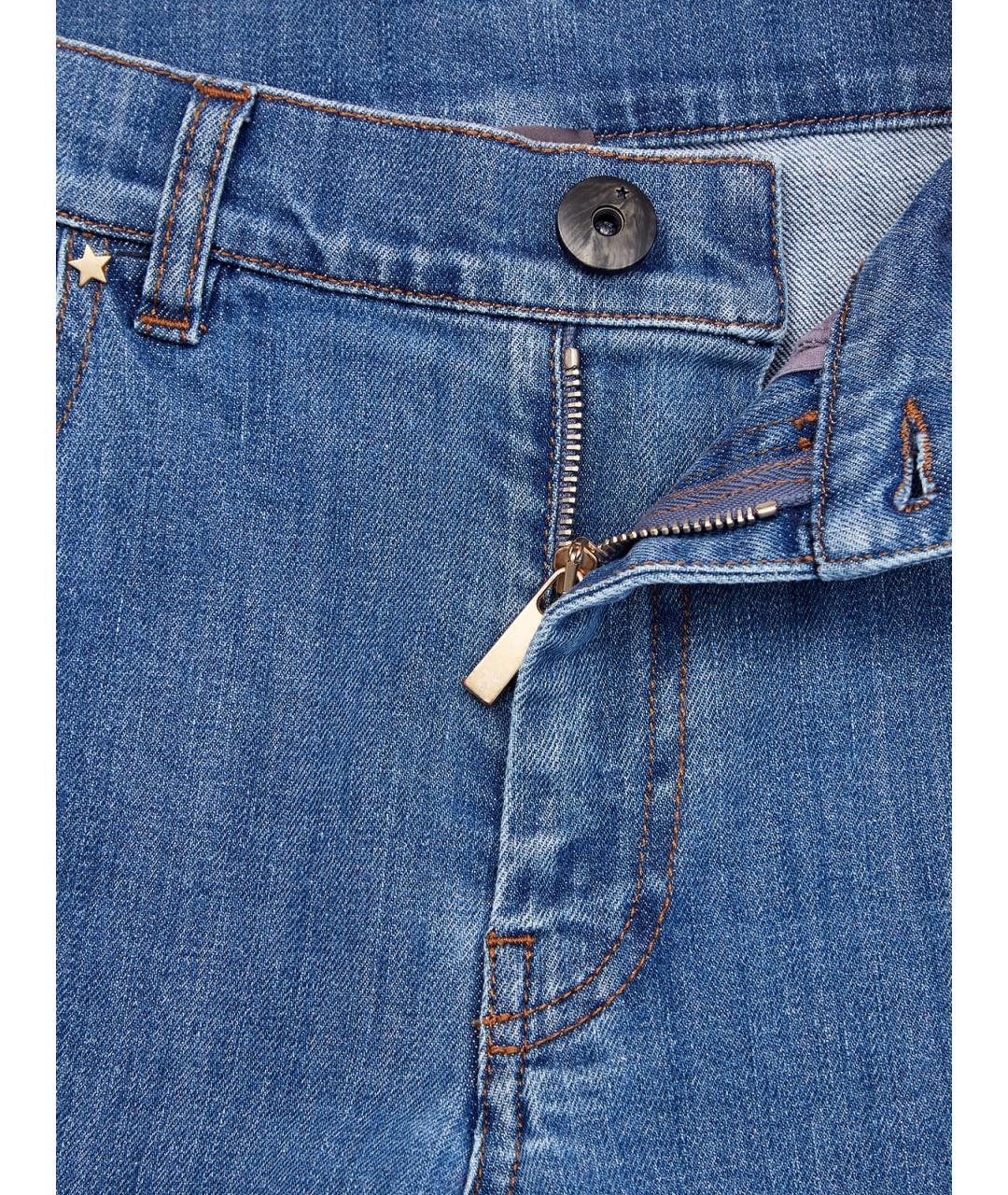 LORENA ANTONIAZZI Синие хлопковые прямые джинсы, фото 7