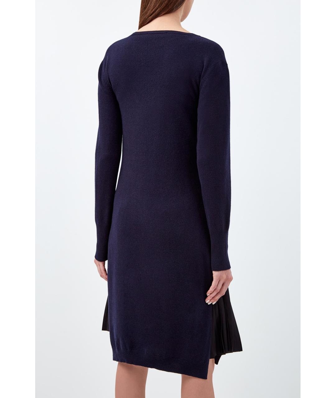 FABIANA FILIPPI Темно-синее шерстяное повседневное платье, фото 4