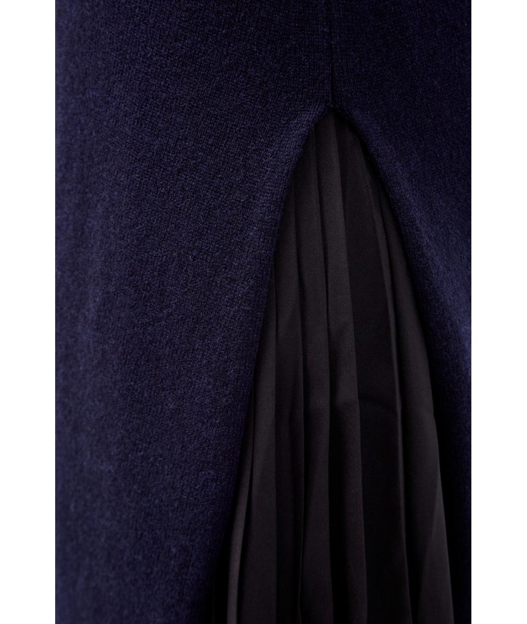 FABIANA FILIPPI Темно-синее шерстяное повседневное платье, фото 6