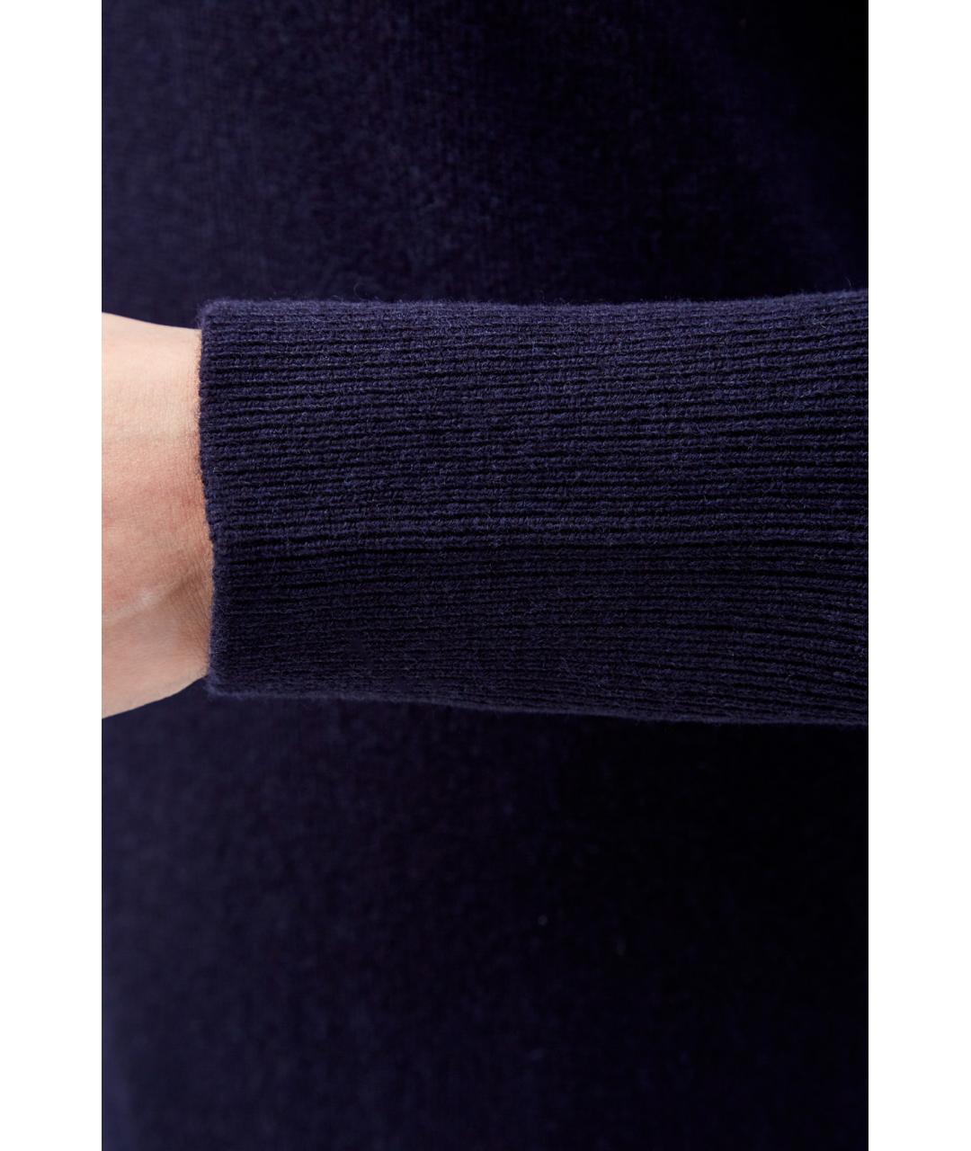 FABIANA FILIPPI Темно-синее шерстяное повседневное платье, фото 5