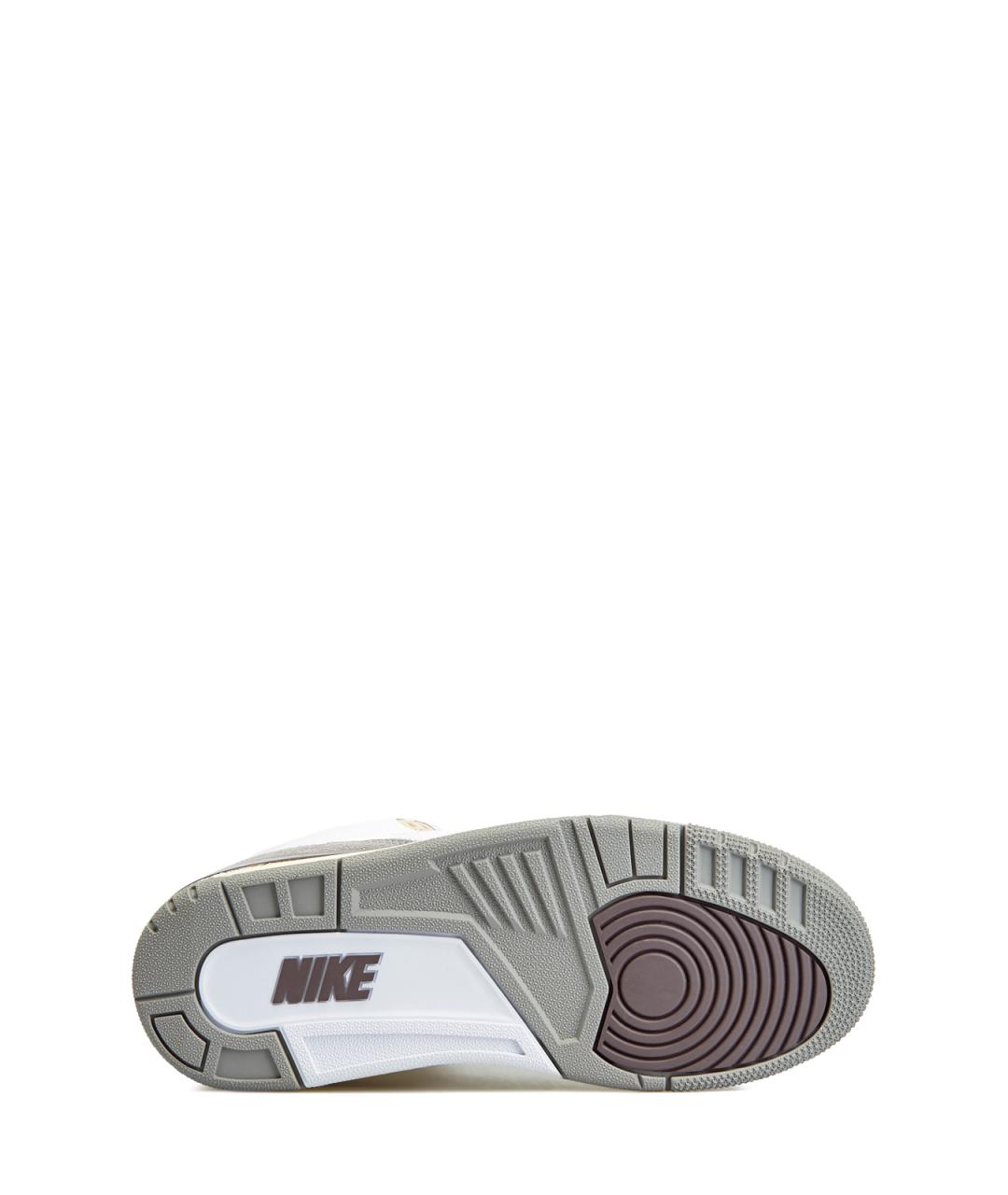 JORDAN Белые кожаные низкие кроссовки / кеды, фото 4