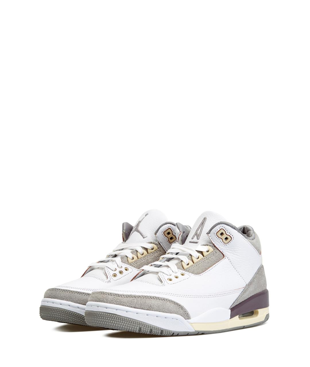 JORDAN Белые кожаные низкие кроссовки / кеды, фото 2