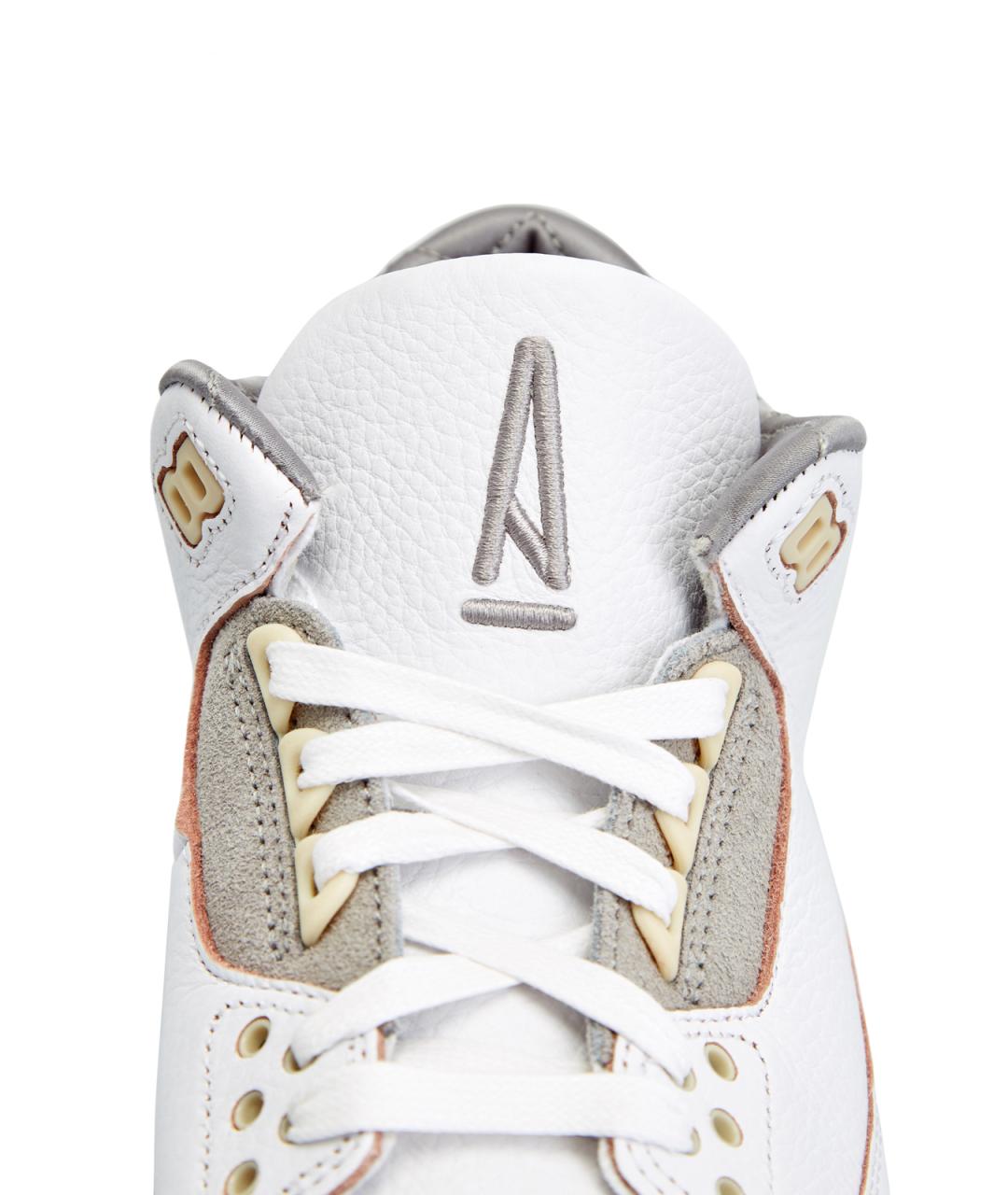 JORDAN Белые кожаные низкие кроссовки / кеды, фото 5