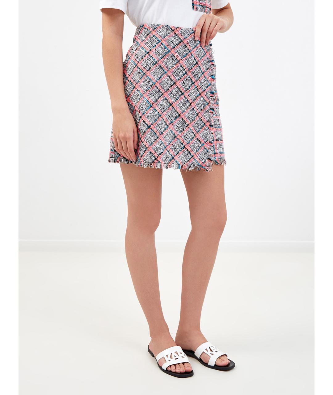 KARL LAGERFELD Мульти хлопковая юбка мини, фото 3