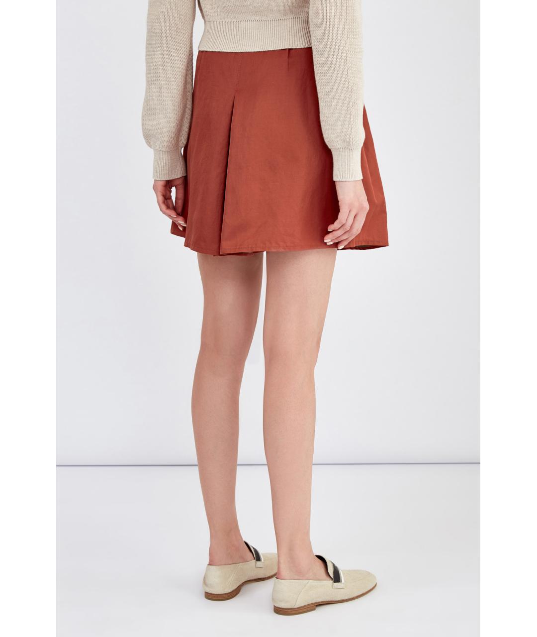 BRUNELLO CUCINELLI Коричневые хлопковые шорты, фото 4