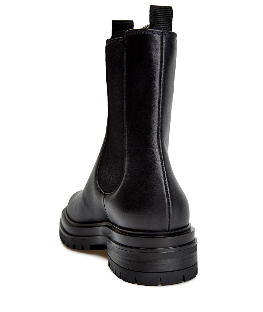 GIANVITO ROSSI Черные кожаные полусапоги, фото 4