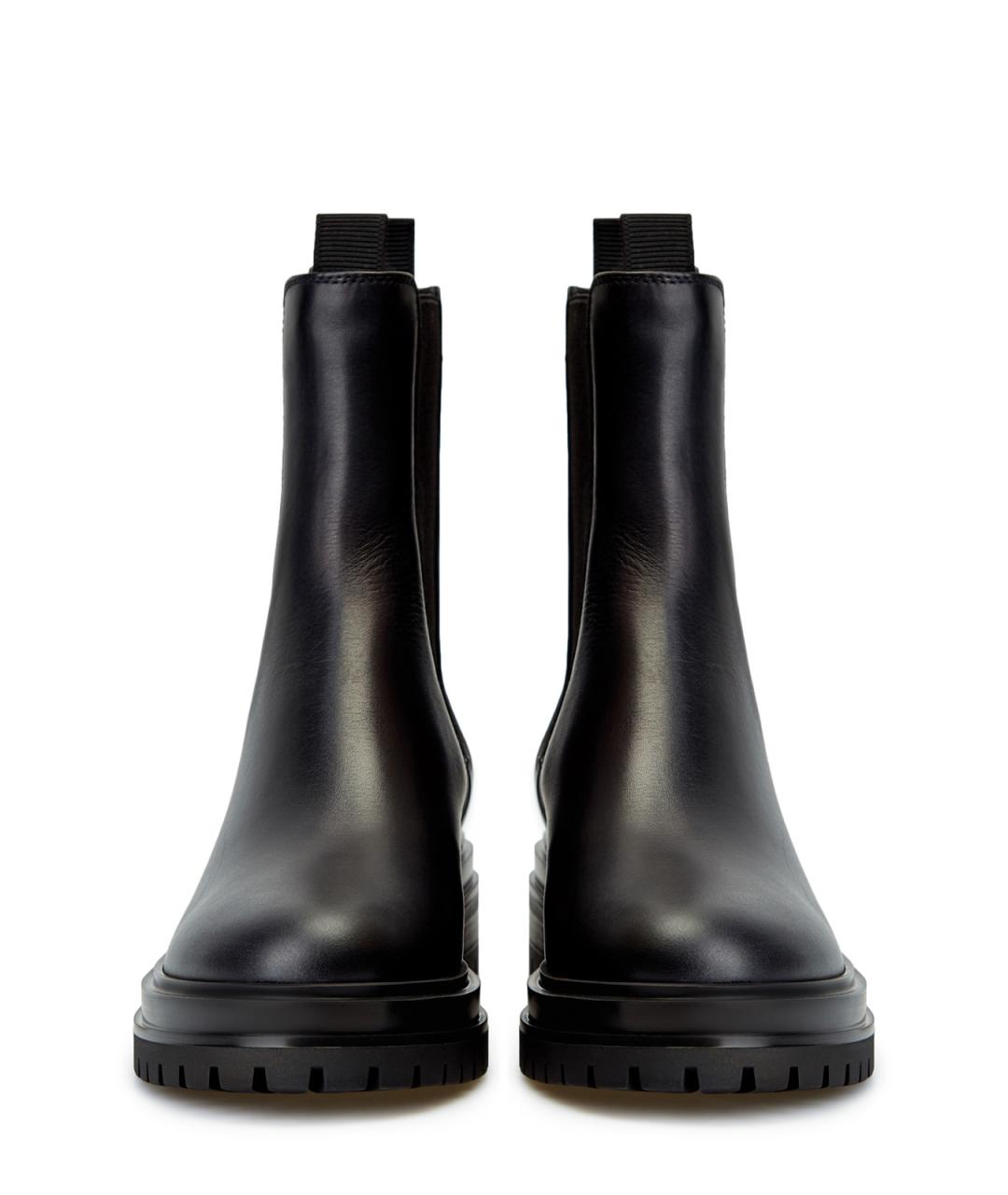 GIANVITO ROSSI Черные кожаные полусапоги, фото 5