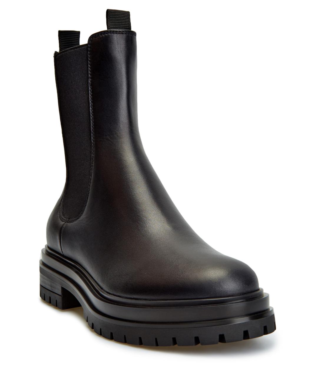 GIANVITO ROSSI Черные кожаные полусапоги, фото 3