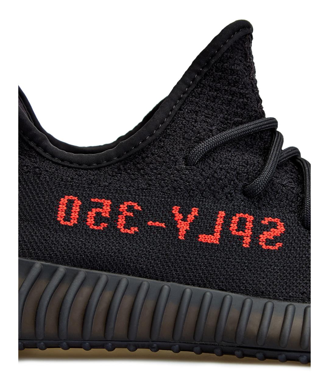 YEEZY Черные текстильные низкие кроссовки / кеды, фото 5