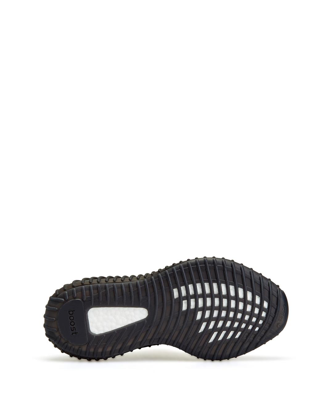 YEEZY Черные текстильные низкие кроссовки / кеды, фото 4