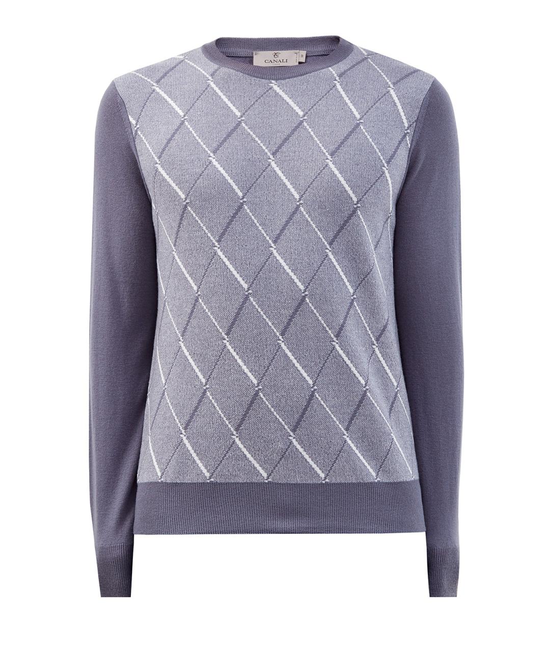 CANALI Синий шерстяной джемпер / свитер, фото 1