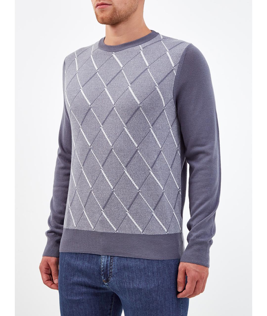 CANALI Синий шерстяной джемпер / свитер, фото 3