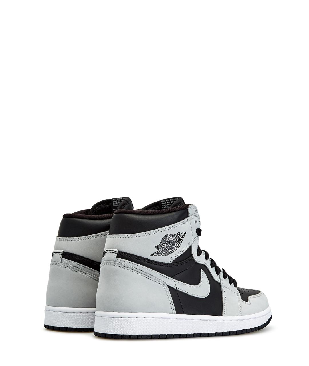JORDAN Серые кожаные высокие кроссовки / кеды, фото 3