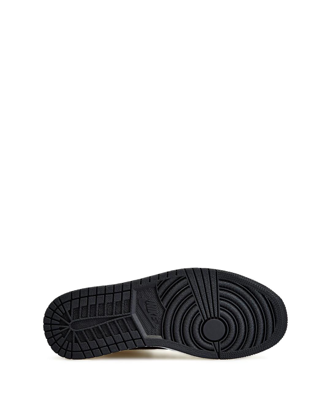 JORDAN Серые кожаные высокие кроссовки / кеды, фото 4