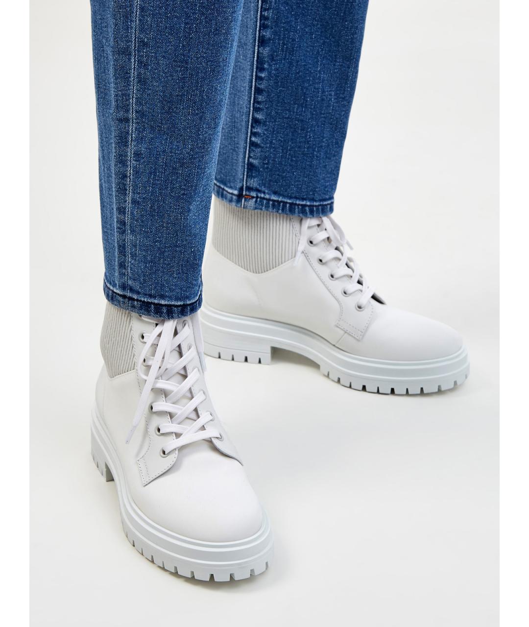 GIANVITO ROSSI Белые кожаные ботинки, фото 2