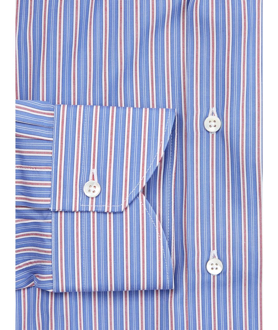 CANALI Синяя хлопковая классическая рубашка, фото 2