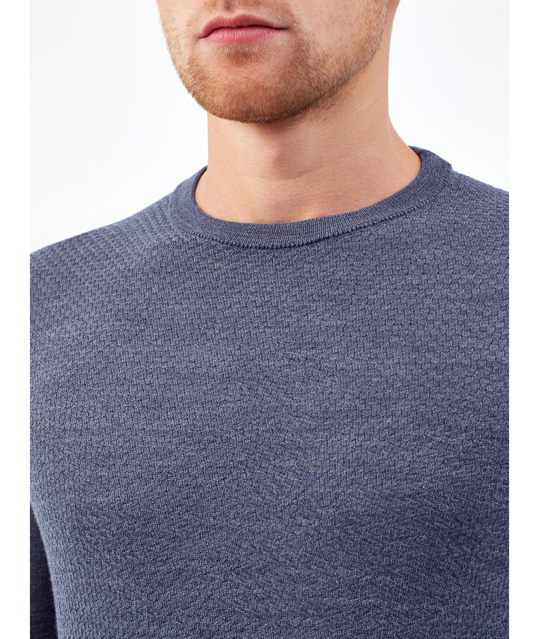 CANALI Синий шерстяной джемпер / свитер, фото 5