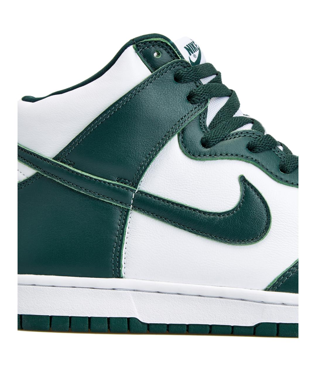 NIKE Зеленые кожаные высокие кроссовки / кеды, фото 5