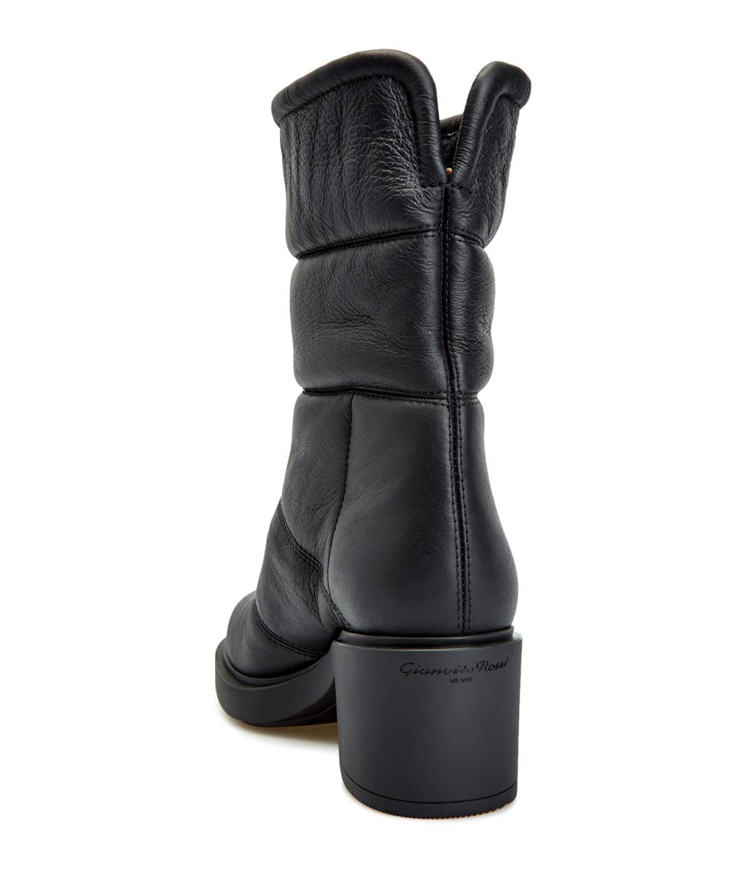 GIANVITO ROSSI Черные кожаные сапоги, фото 4