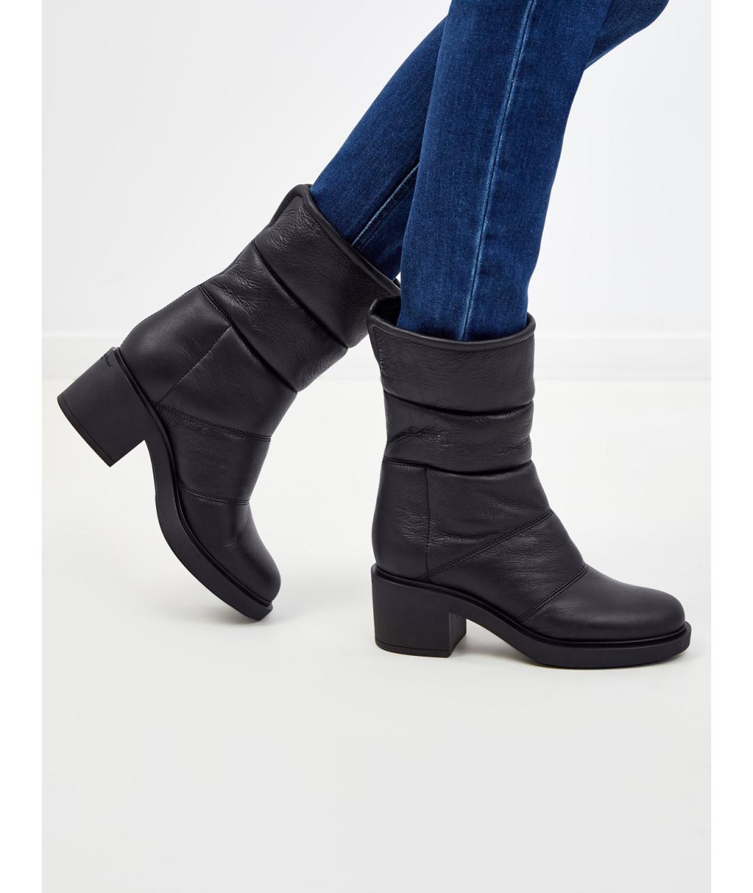 GIANVITO ROSSI Черные кожаные сапоги, фото 2