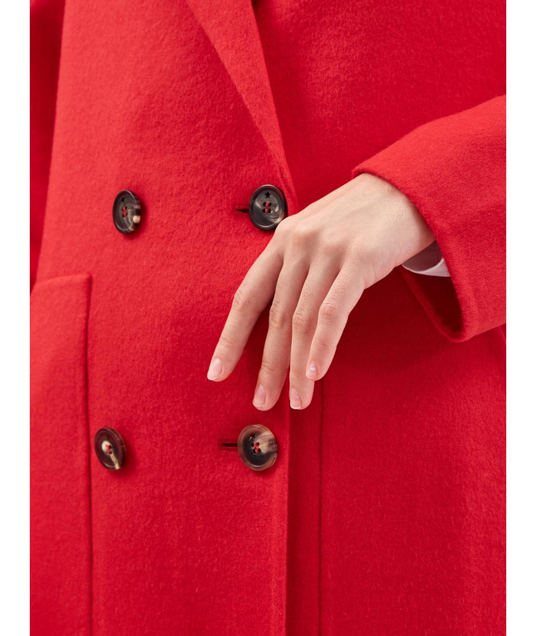 LORENA ANTONIAZZI Красное шерстяное пальто, фото 5
