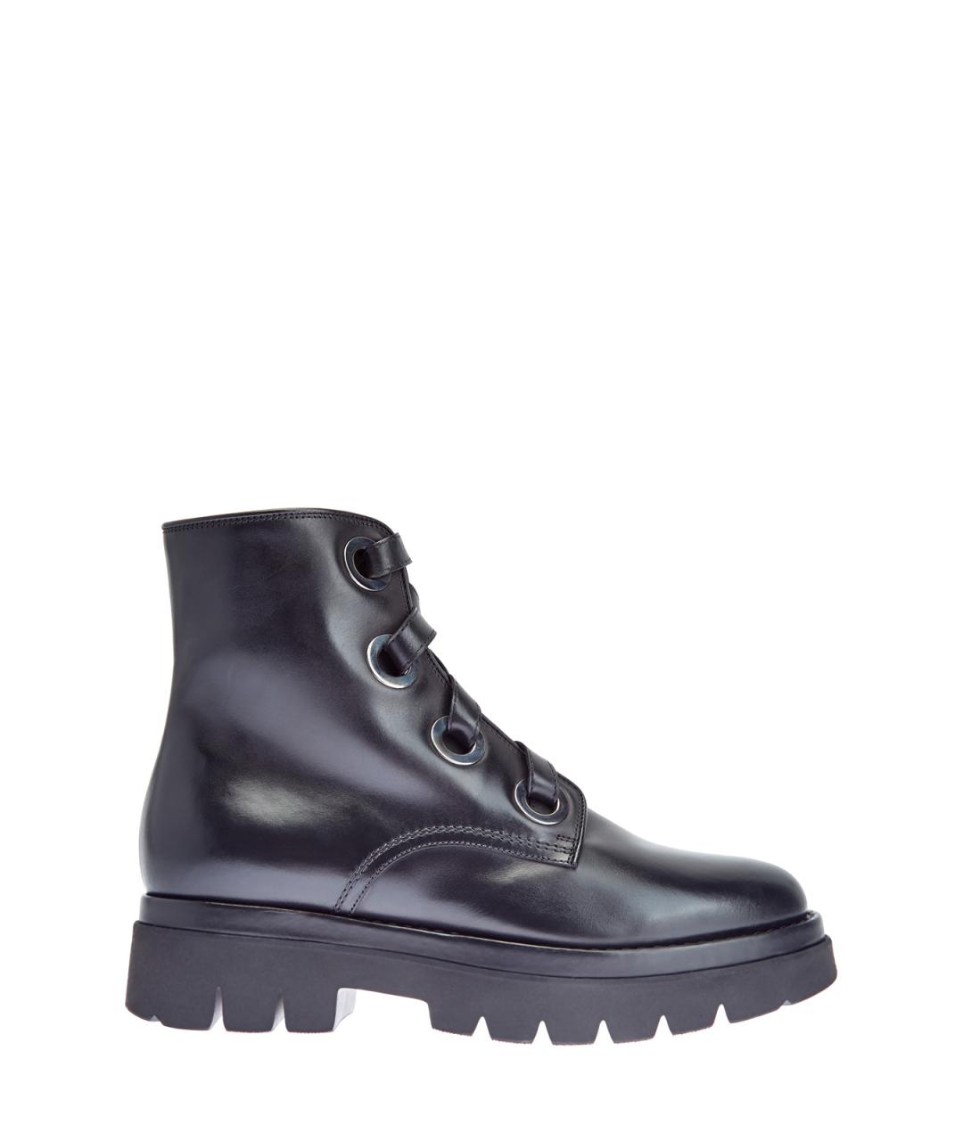 SANTONI Черные кожаные ботинки, фото 1