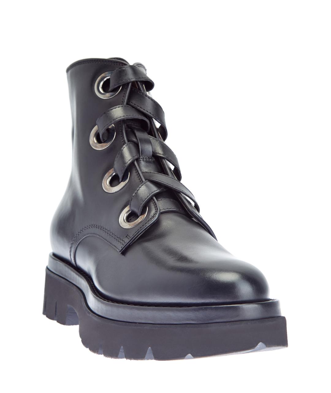 SANTONI Черные кожаные ботинки, фото 3