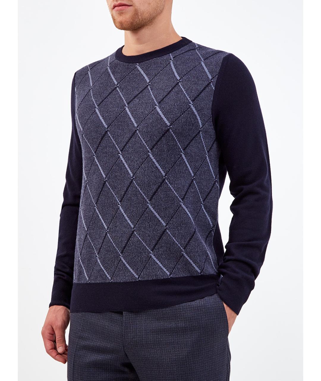 CANALI Синий шерстяной джемпер / свитер, фото 3