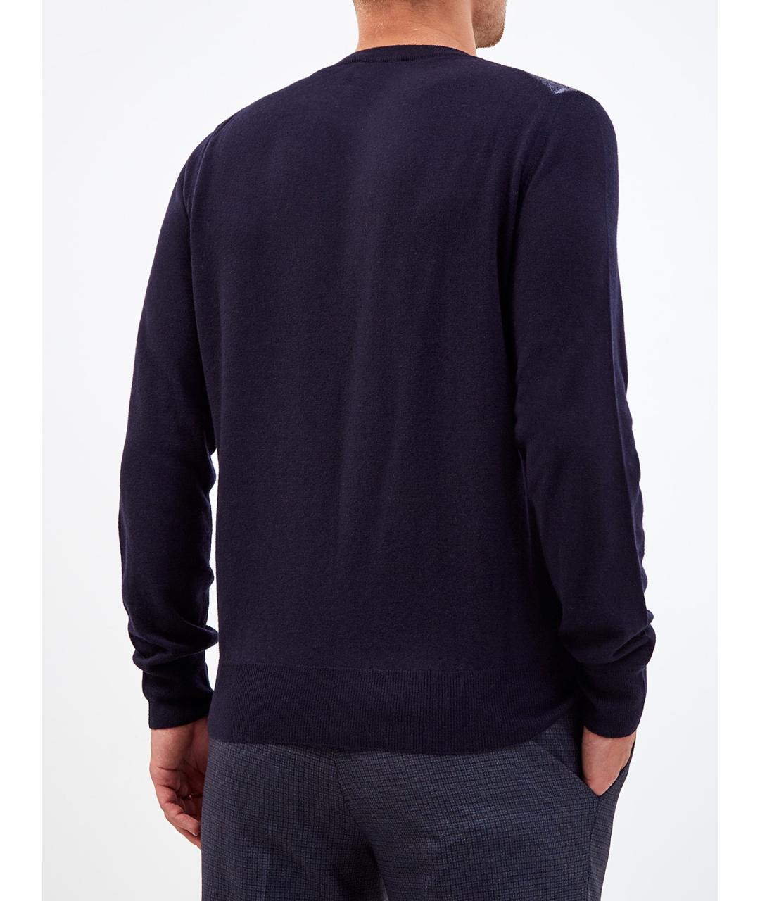 CANALI Синий шерстяной джемпер / свитер, фото 4