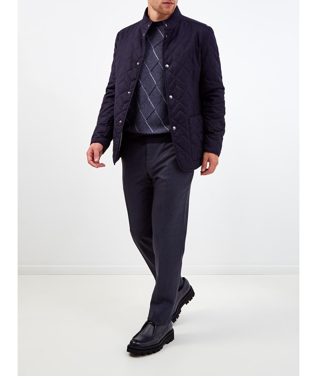 CANALI Синий шерстяной джемпер / свитер, фото 2