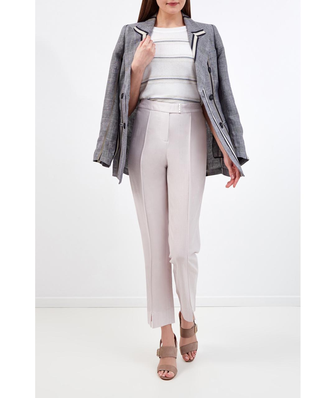 SANTONI Бежевые замшевые босоножки, фото 7