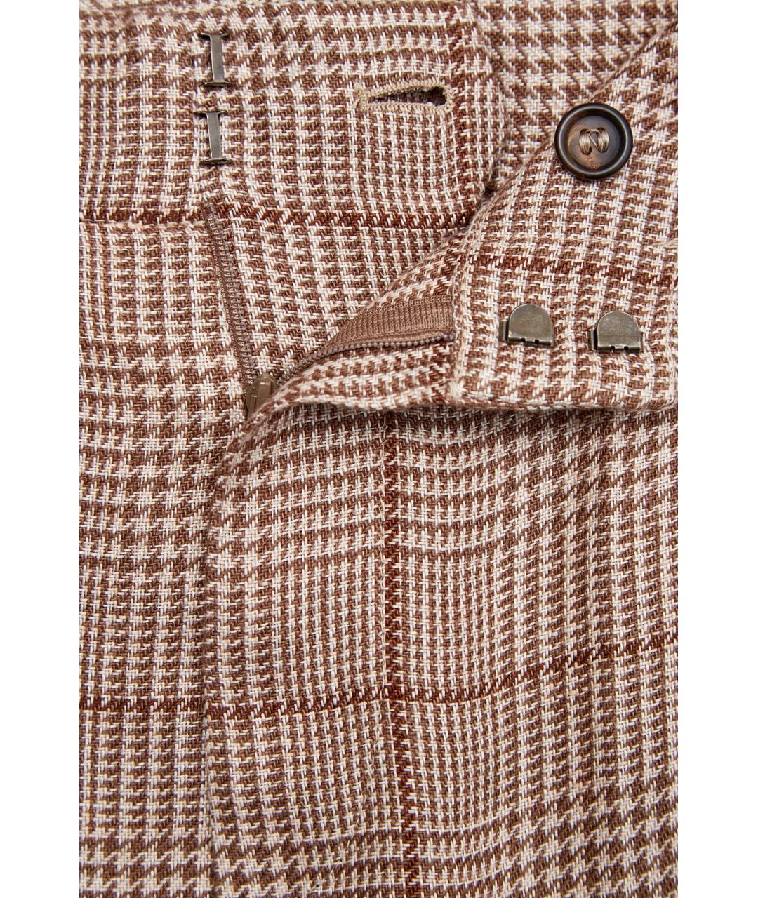 BRUNELLO CUCINELLI Мульти льняные прямые брюки, фото 7