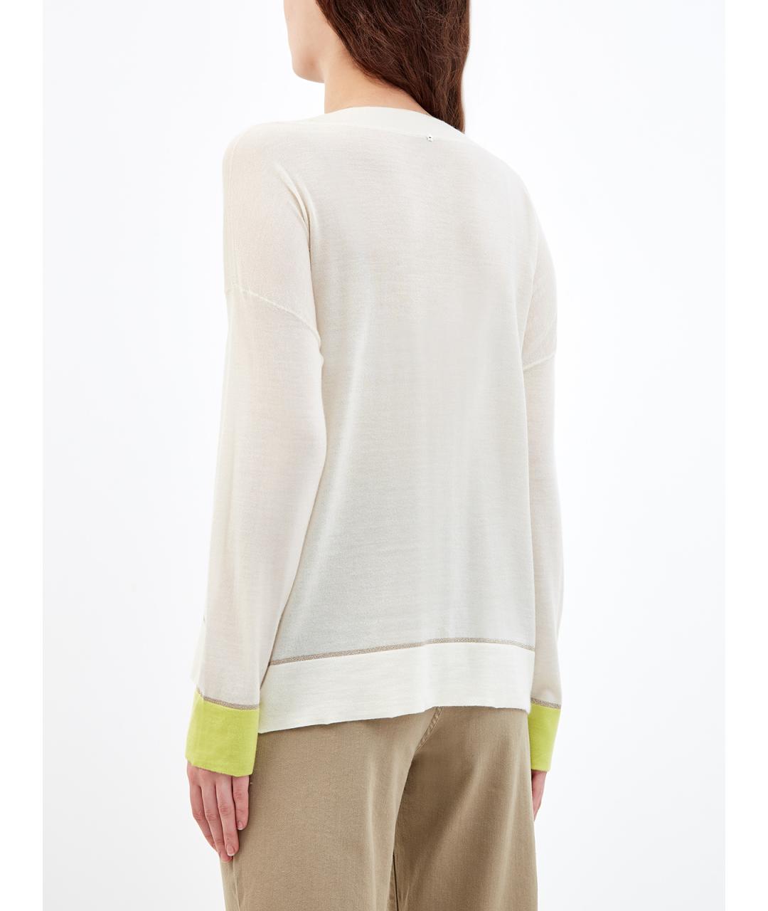 LORENA ANTONIAZZI Бежевый кашемировый джемпер / свитер, фото 4