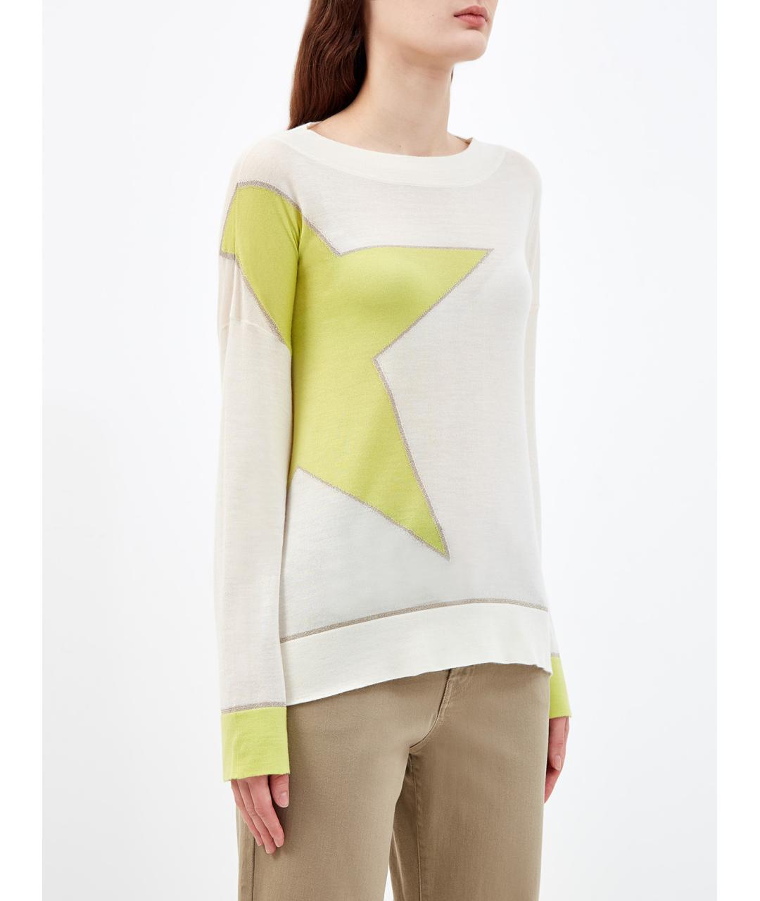 LORENA ANTONIAZZI Бежевый кашемировый джемпер / свитер, фото 3