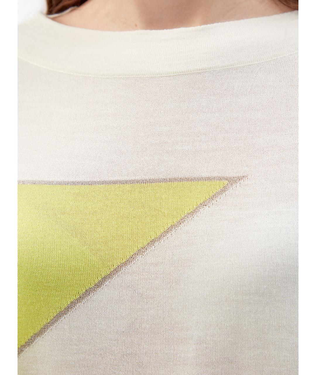 LORENA ANTONIAZZI Бежевый кашемировый джемпер / свитер, фото 5