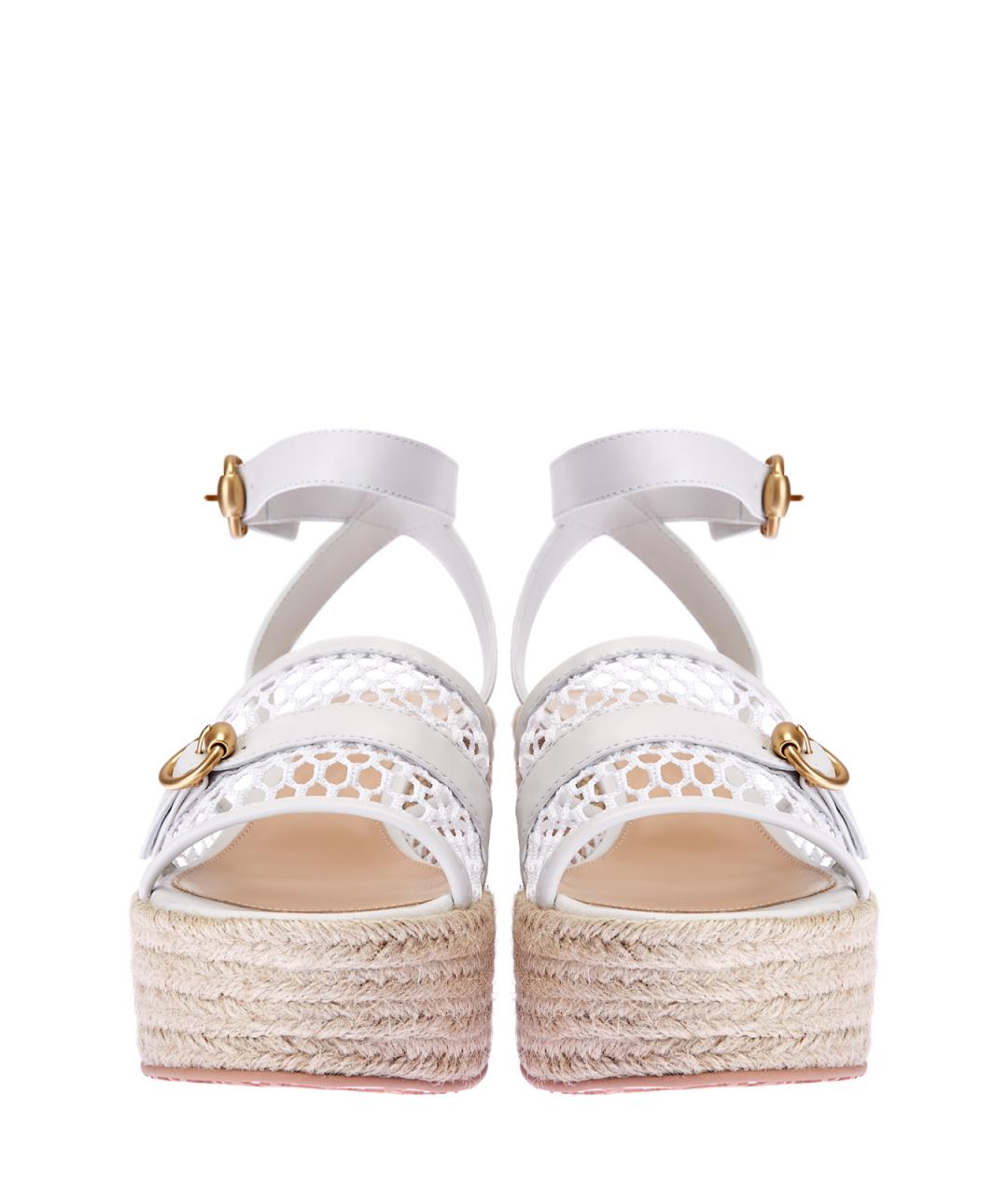 GIANVITO ROSSI Белые кожаные эспадрильи, фото 5