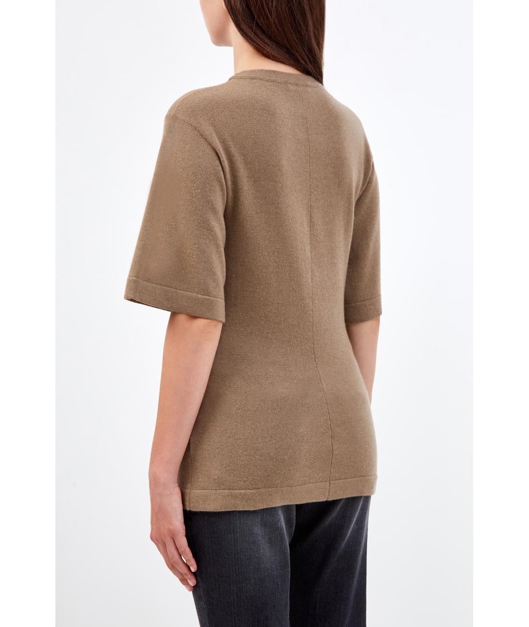 BRUNELLO CUCINELLI Коричневый кашемировый джемпер / свитер, фото 4